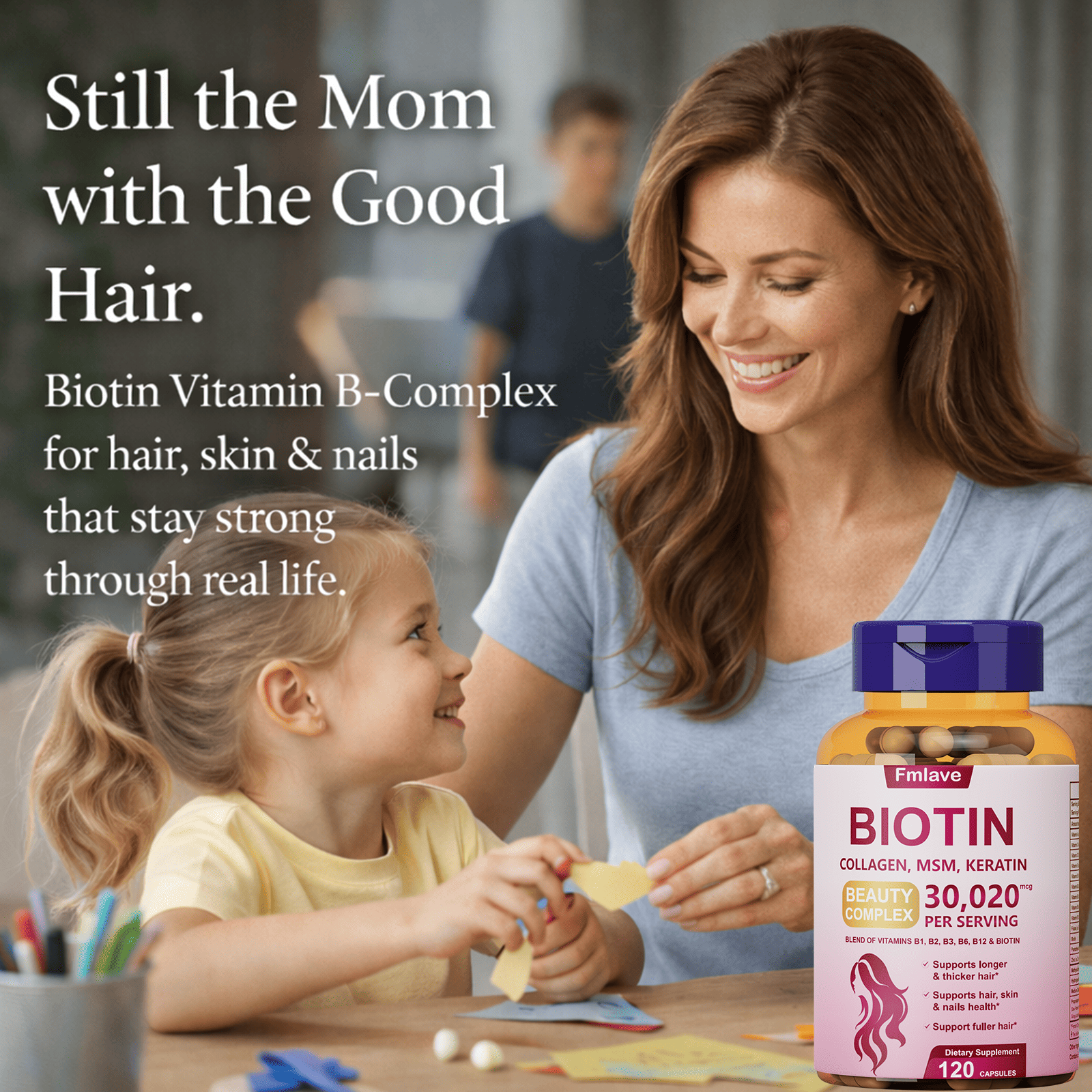 BIOTIN Vitamin B-Complex 120 Capsules back label