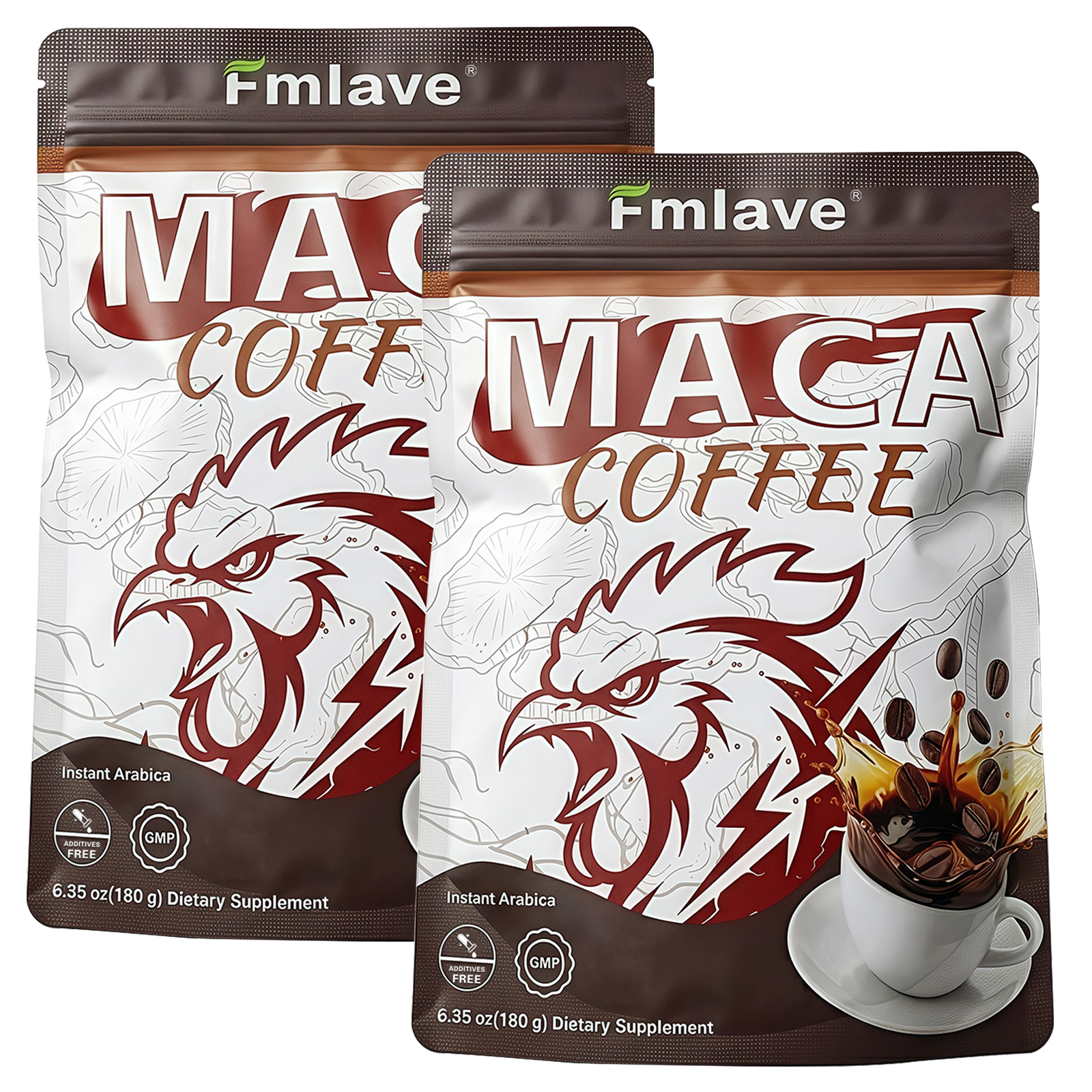 Maca Coffee back label