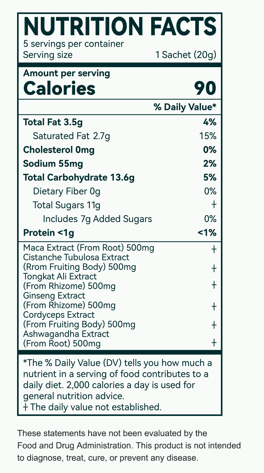 Supplement Facts — MACA COFFEE