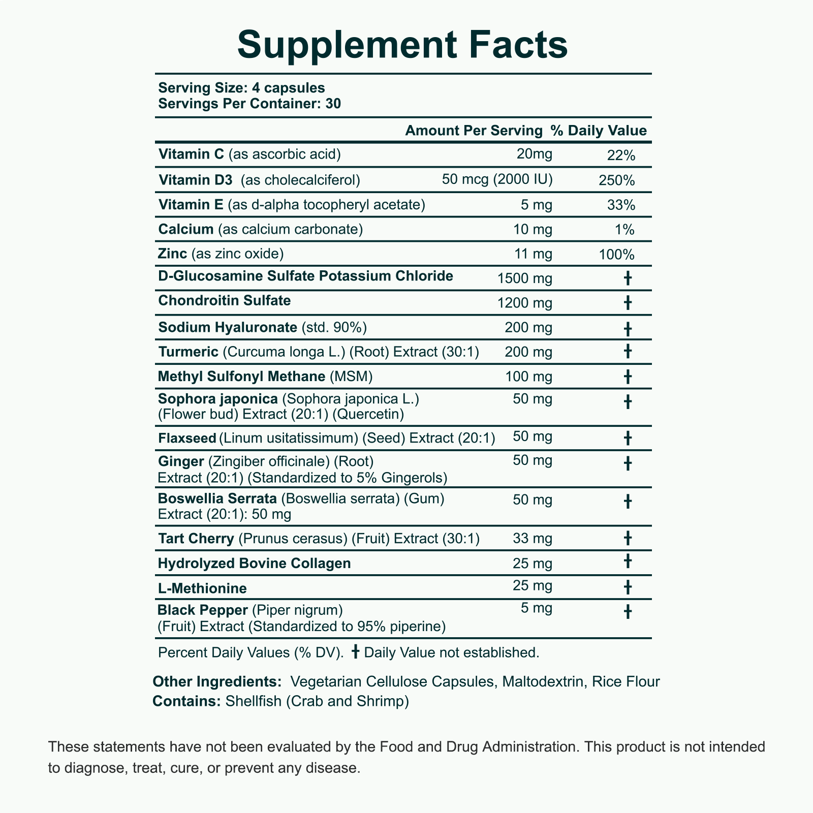 Supplement Facts — GLUCOSAMINE CHONDROITIN MSM 19-IN-1 POTENT BLEND