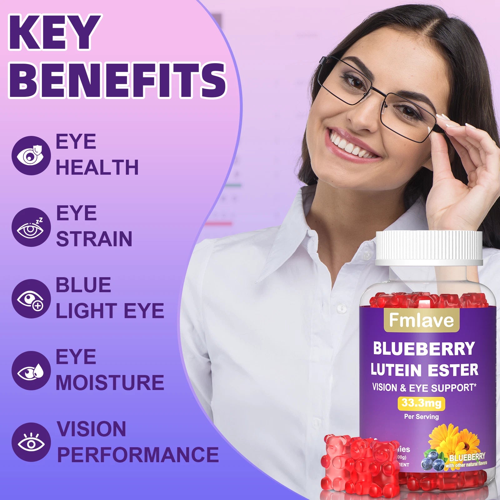 BLUEBERRY LUTEIN ESTER back label