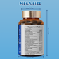 Back of a Fmlave Glucosamine Chondroitin MSM 18-in-1 bottle showing Supplement Facts and bottle dimensions