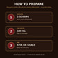 How to prepare Fmlave Men's Maca Coffee with two scoops and 100 mL of water
