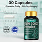 Fmlave NMN 300 mg Complex showing bottle quantity, days supply, and capsule size.