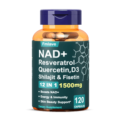NAD+ Supplement 500mg with Nicotinamide Riboside (NR) & Resveratrol