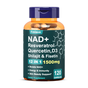 NAD+ Resveratrol Supplement — 500mg Nicotinamide Riboside (NR) — 120 Capsules