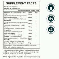 NAD+ Supplement 500mg with Nicotinamide Riboside (NR) & Resveratrol